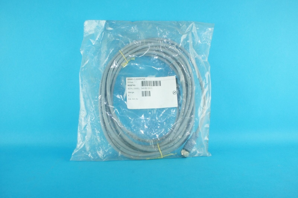 WAK5-5-WAS5/P00 Escha contraconnector M12 - 4 pole 5m 8006783