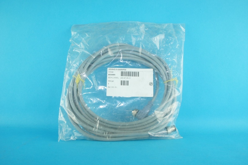 WWAK5-5-WAS5/P00 Escha contraconnector M12 - 4 pole 5m 8006885