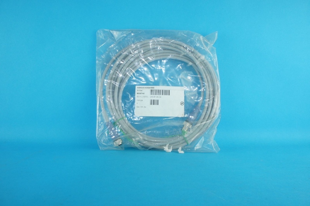 WAK4-5-WAS4/S90 Escha contraconnector M12 - 4 pole 5m 8006746