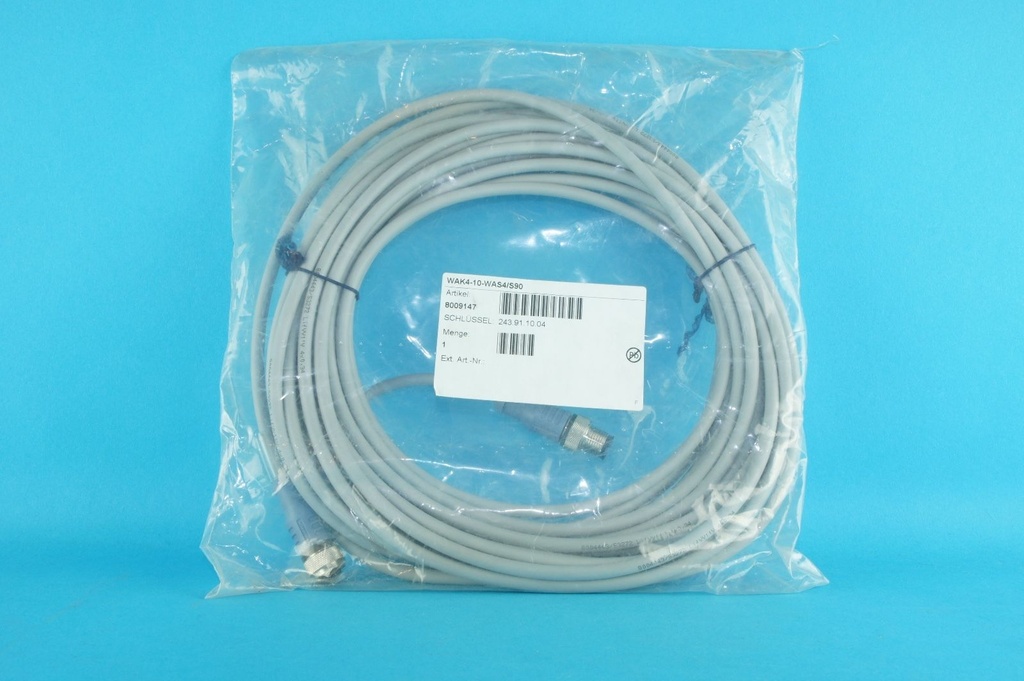 WAK4-10-WAS4/S90 Escha contraconnector M12 - 4 pole 5m 8009147