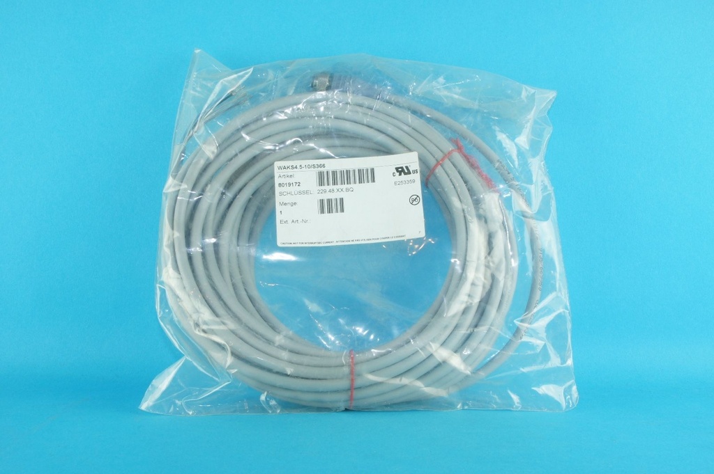 WAK4.5-10S366 Escha contraconnector M12 - 5 pole 10m 8019172