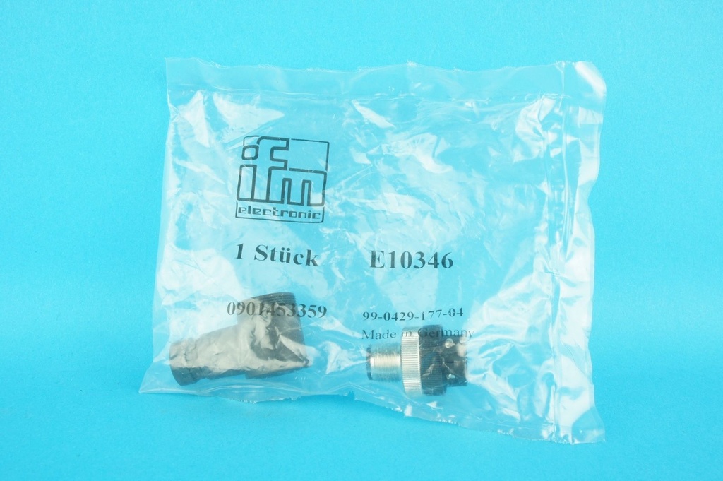 IFM Electronic E10346 Connector right angle 4 pin male