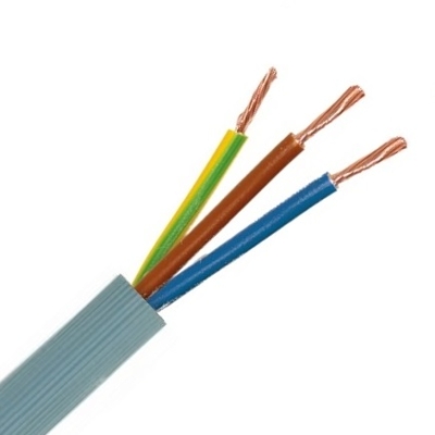 VTMB H05VV-F flexibele kabel PVC geribde buitenmantel 500V grijs 3G1mmý