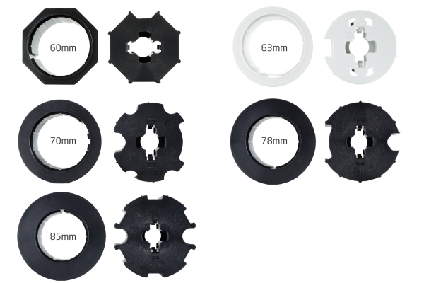 Adapter Buismotor 70mm Rundnut