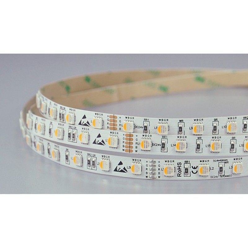 LED strip 2835 120leds/m 12W Warm wit 2700K 24VDC per meter