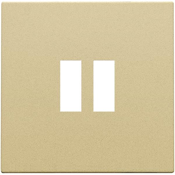 Afwerkingsset voor dubbele USB-A-lader, alu gold coated