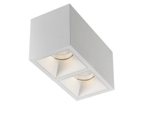 Opbouw plafond 2x8,9W 3000K CRI>80 48° 2x1135Lm TriacDIM 162x85x93mm ZWART