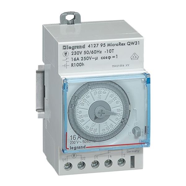 Schakelklok weekprogramma 3 modules horizontaal - 100h - 50/60Hz - handmatig