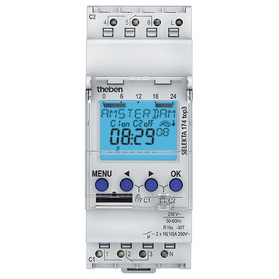 Digitale astronomische klok 230V 50-60HZ 2CO 16A