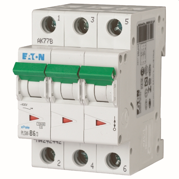 Automaat 3P 6A 10kA C (PLSM-C6/3-MW)