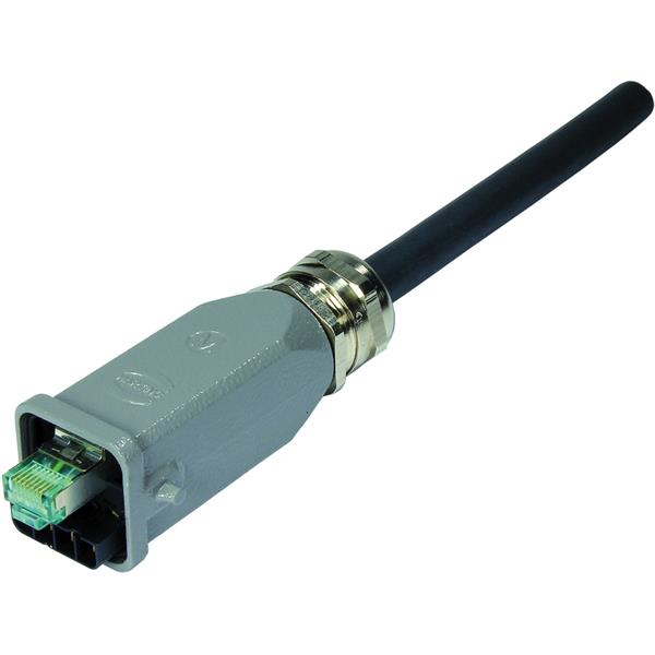 Han 3A RJ45 Hybrid Gigalink Cat.6a metal plug (IP65/67)