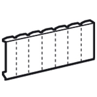 Afdekstrip voor wandverdeelkast Ekinoxe - 13 modules - wit RAL 9010 - scheidbaar per module en halve module