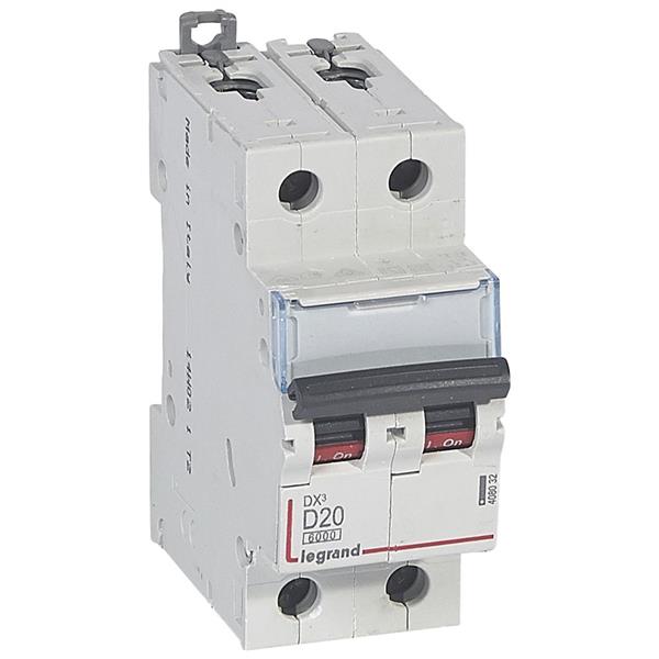 Automaat DX³ 6000A/10kA 2P D20 400V 2 modules