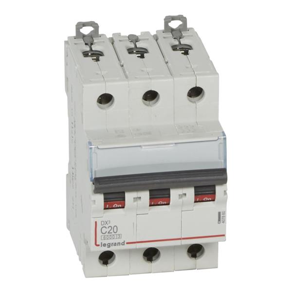 Automaat DX³ 6000A/10kA 3P C20 400V 3 modules