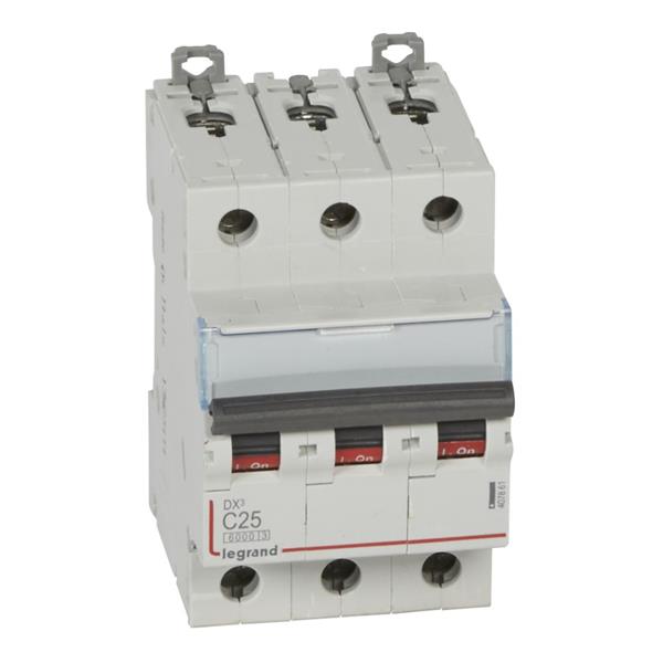 Automaat DX³ 6000A/10kA 3P C25 400V 3 modules