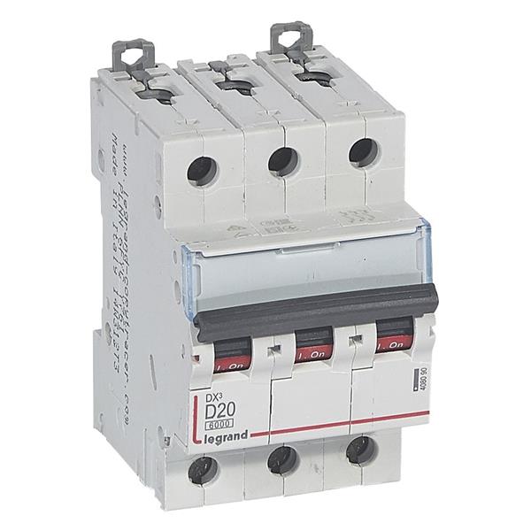 Automaat DX³ 6000A/10kA 3P D20 400V 3 modules