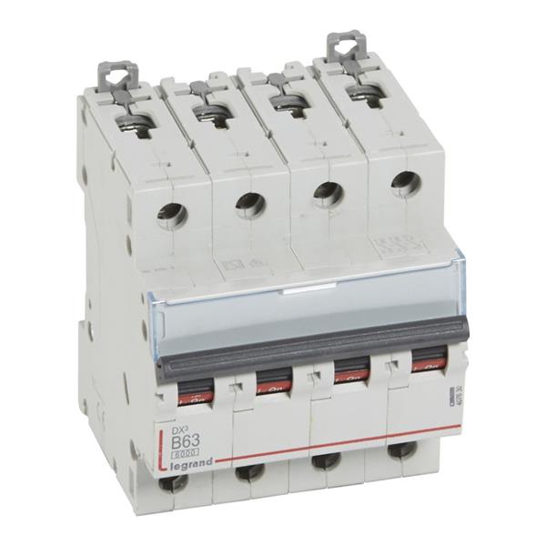 Automaat DX³ 6000A/10kA 4P B63 400V 4 modules