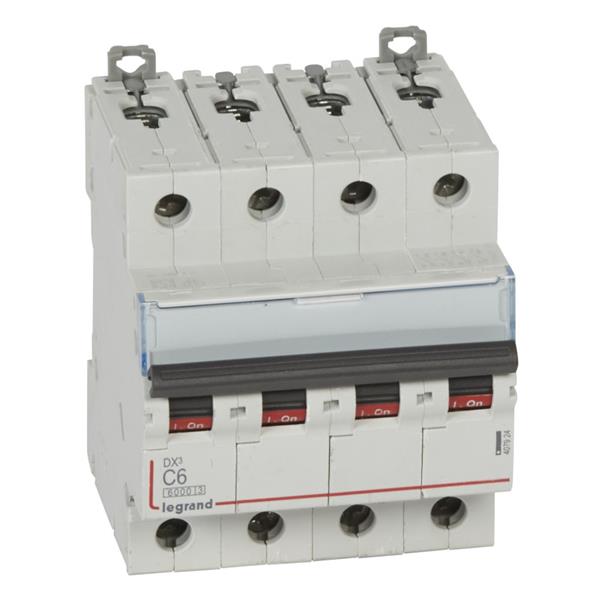 Automaat DX³ 6000A/10kA 4P C06 400V 4 modules