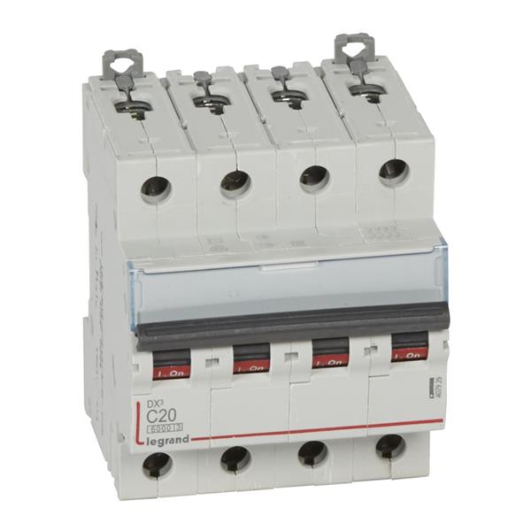 Automaat DX³ 6000A/10kA 4P C20 400V 4 modules