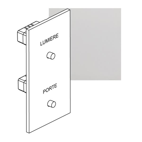 ART verlaagd drukknop Porte+Lumière épure Gespiegeld staal