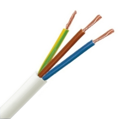 H05VV-F VTMB flexibele kabel PVC gladde buitenmantel wit 3G1mmý