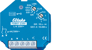 Wireless actor voor zonneweringen en rolluiken, inbouw. Zonder N-aansluiting