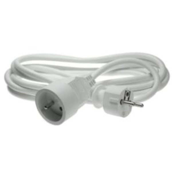 Extension cord with earth 5m white