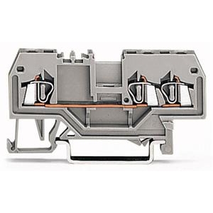 3-draads rijgklem; 1,5 mm²; Markering in het midden; voor draagrail 35 x 15 en 35 x 7,5; CAGE CLAMP®; 1,50 mm²; grijs