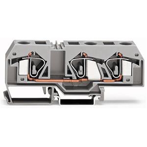 3-draads rijgklem; 16 mm²; Markering in het midden; voor draagrail 35 x 15 en 35 x 7,5; CAGE CLAMP®; 16,00 mm²; grijs