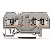 3-draads basisklem; voor draagrail 35 x 15 en 35 x 7,5; 2,5 mm²; CAGE CLAMP®; 2,50 mm²; grijs