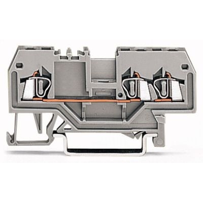 3-draads rijgklem; 1,5 mm²; Markering in het midden; voor draagrail 35 x 15 en 35 x 7,5; CAGE CLAMP®; 1,50 mm²; oranje