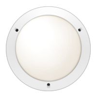 Chartres lichtarmatuur - polycarbonaat/glas - 100 W - E27 - gloeilamp - diameter 340 mm - IP 54 - IK 04 - klasse II - wit - zonder rooster