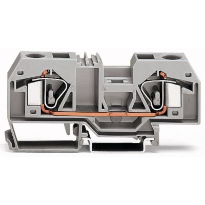 2-draads rijgklem; 16 mm²; geschikt voor Ex e II-toepassingen; Markering in het midden; voor draagrail 35 x 15 en 35 x 7,5; CAGE CLAMP®; 16,00 mm²; lichtgrijs