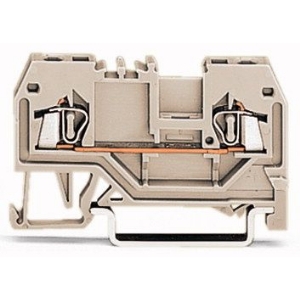 2-draads rijgklem; 1,5 mm²; geschikt voor Ex e II-toepassingen; Markering in het midden; voor draagrail 35 x 15 en 35 x 7,5; CAGE CLAMP®; 1,50 mm²; lichtgrijs