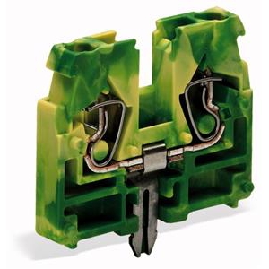 2-draads klem; zonder drukknop; 2,5 mm²; CAGE CLAMP®; 2,50 mm²; groen-geel