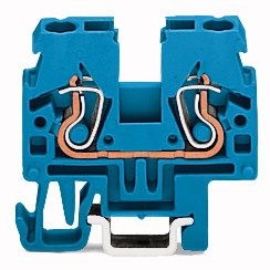 2-draads rijgklem; 2,5 mm²; geschikt voor Ex i-toepassingen; Markering aan zijkant en in het midden; Voor draagrail 15; CAGE CLAMP®; 2,50 mm²; blauw