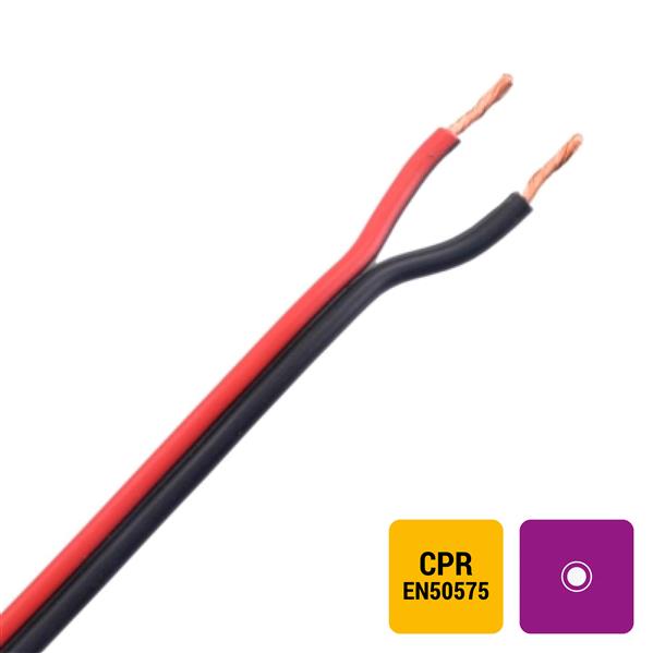 Luidsprekerkabel PVC rood/zwart binnen Eca 2X2,5mm²