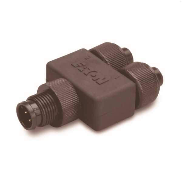 SWD T-conn., SWD-splitter IP67, stekker M12 naar 2x M12 met I/O-signaal op pin 4 (SWD4-SP-4124)