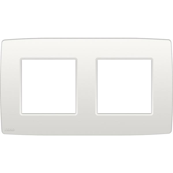 Tweevoudige afdekplaat met 71 mm centerafstand Niko Original white