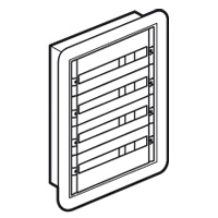 Inbouwverdeelkast XL³ 160 - 4 rijen - 96 modules - gebruiksklaar - grijs RAL 7035 - voorkant (h x b) 845 x 670 mm - inbouwdoos (h x b) 790 x 617 mm