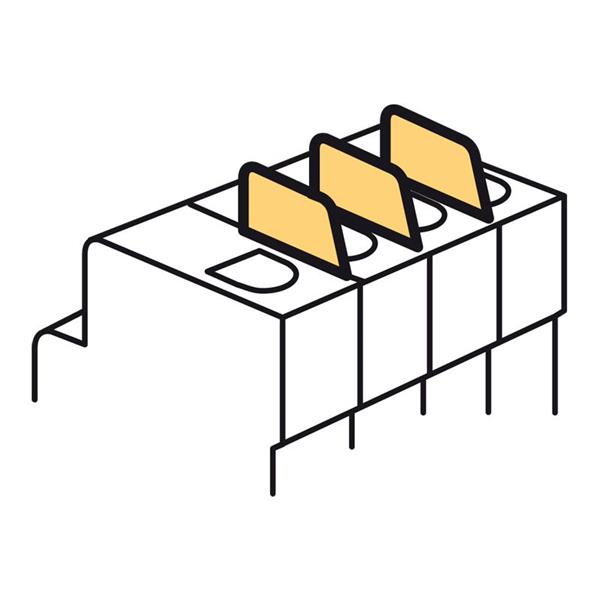 Toebehoren isolatieschotten DX³ - voor automaat DX³ - 1 module per pool set van 6 isolatieschotten