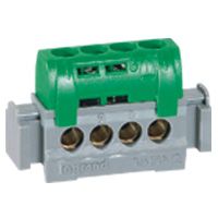 Aardingsklemmenblok - groen - lengte 47 mm - IP 2x - capaciteit 4 x 16mm² (80 A maximum - 400 V)