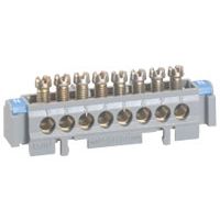 Klemmenblok op houder - onbeschermd - op steun - lengte 47 mm - capaciteit 4 x 16 mm² (80 A maximum - 400 V)