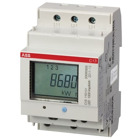 Energiemeter C serie 3x230/400Vac, 40A, S0 pulse of alarm, (cl1)