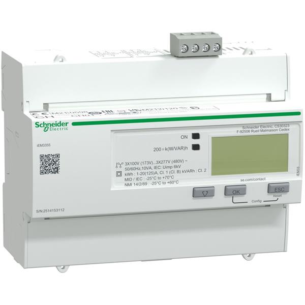 iEM3355 energiemeter - 125 A - Modbus - 1 digitale in- en uitgang - multitarief