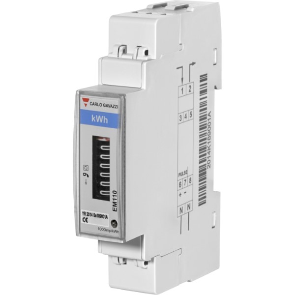 CG ENERGIEMETER 1-FASE kWh-METER MECHN 45AAC 230VLN 1xO-C PULS UITG