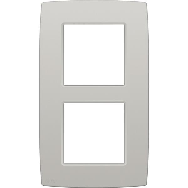 Tweevoudige afdekplaat met 60 mm verticale centerafstand Niko Original light grey