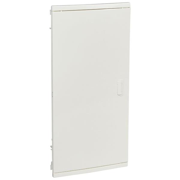 Inbouwverdeelkast - 12 modules per rij - 4 rijne - 48 + 8 modules - met witte isolerende deur RAL 9010 - IP 40 - IK 07 - klasse II - afmetingen 680 x 330 x 86 mm