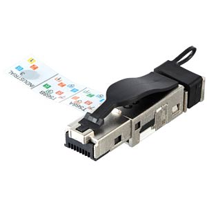 RJ45 stekker IP20 Cat.6A afgeschermd, aansluitbaar zonder gereedschap