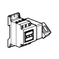 Scheider-lastschakelaar Vistop 32 A - driepolig - laterale bediening rechts - rode handgreep/gele afdekplaat - 4 modules van 17,5 mm - kooiklemmen 16 mm²